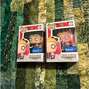 Alexa Bliss Walmart EX 104 Pair, one signed. Funko Pop WWE. JSA authentication.